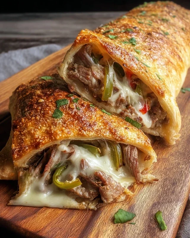 Philly Cheesesteak Stromboli