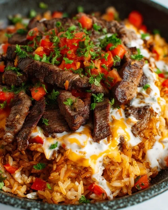 Steak Queso Rice A Flavorful Recipe