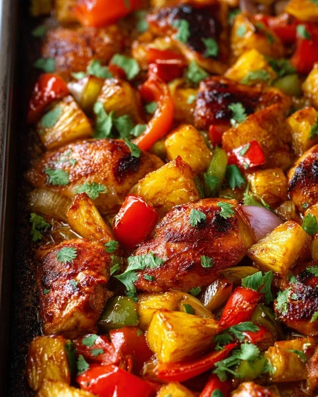 Hawaiian Chicken Sheet Pan