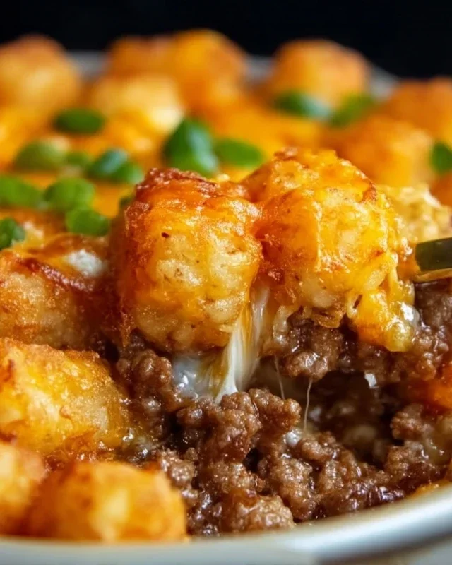Tater Tot Casserole with Ground Beef