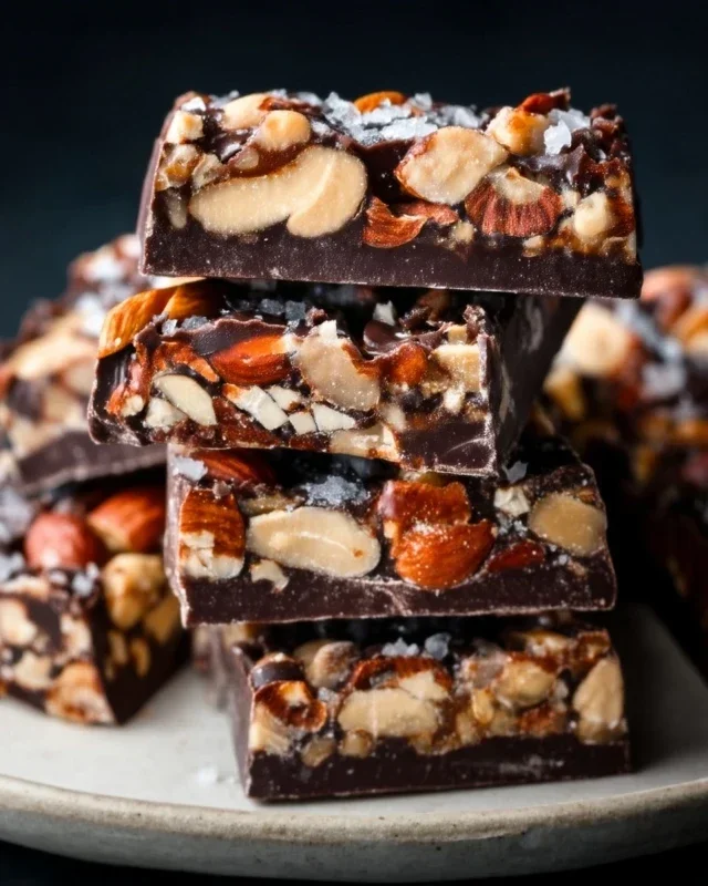 Dark Chocolate and Sea Salt Nut Bars