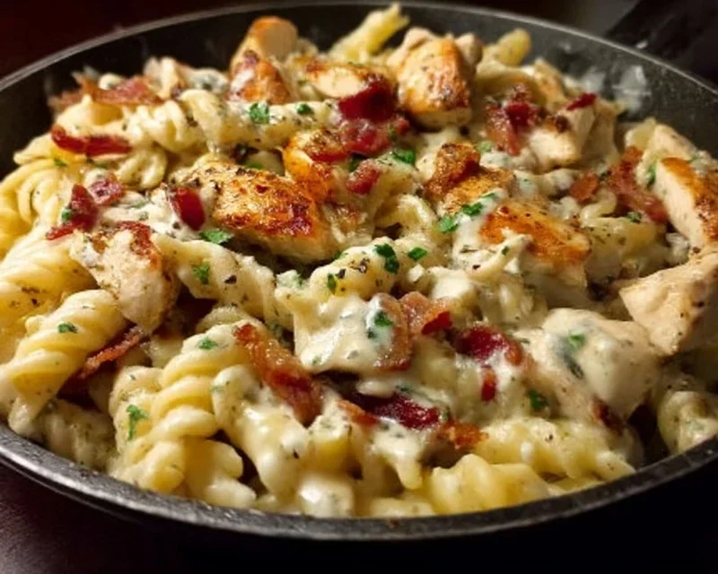 Chicken Beef Beef Bacon Ranch Pasta