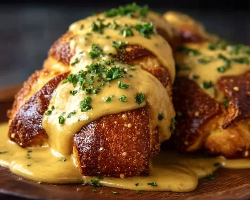 Pretzel Chicken with Mustard-Cheddar Sauce: An Amazing Ultimate Recipe