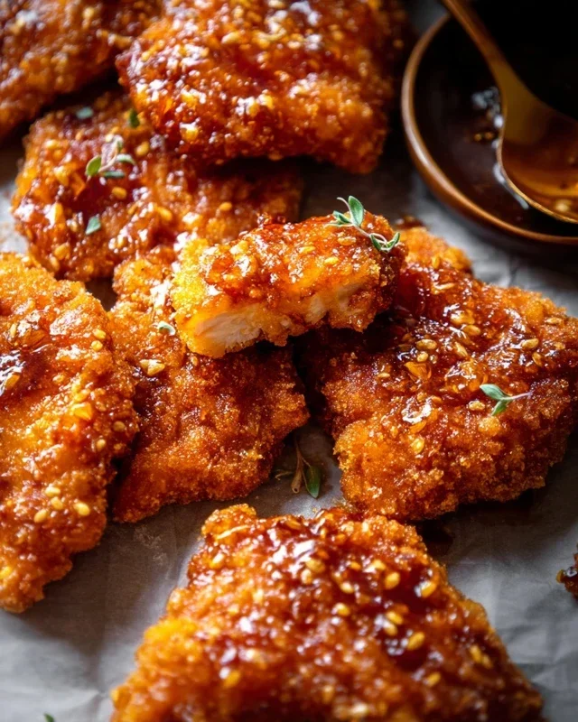 Baked Crunchy Hot Honey Chicken