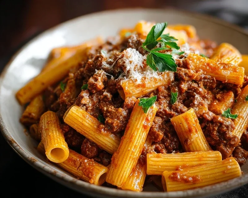 Beef Pasta in Tomato Sauce {Beef Ragu Pasta}