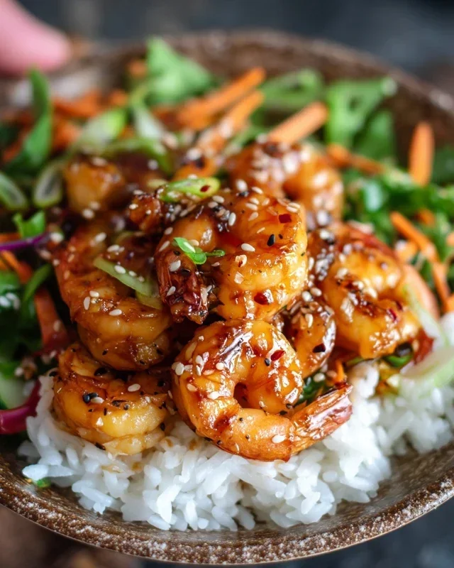 Honey Garlic Shrimp Bowls