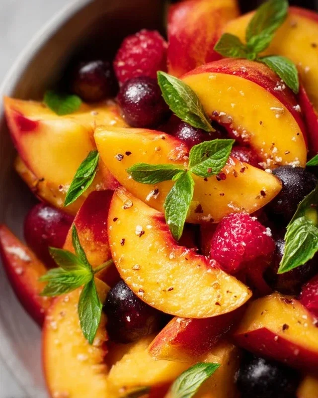 Summer Peach Fruit Salad