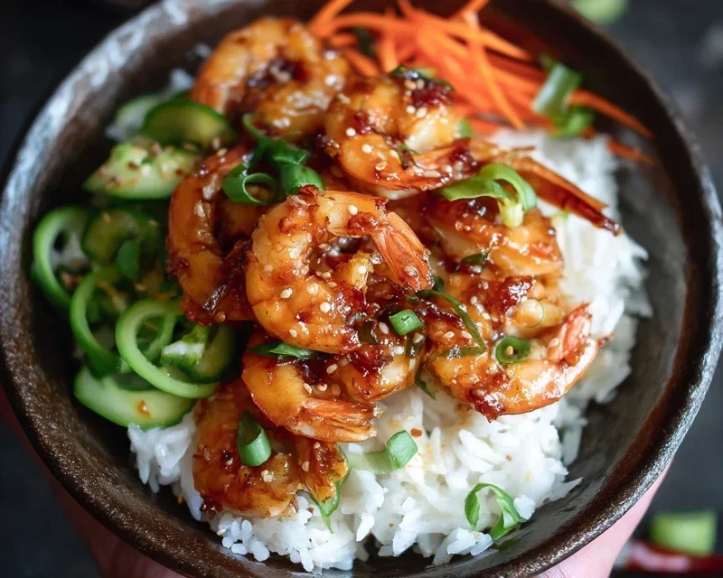 Honey Garlic Shrimp Bowls