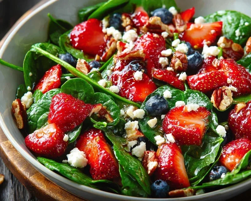 15-Minute Strawberry Spinach Salad