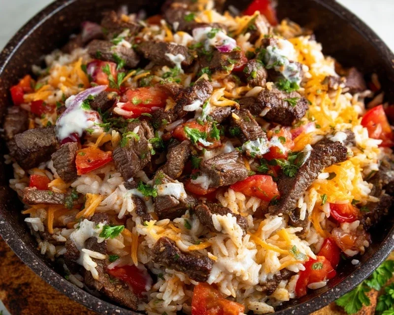 Steak Queso Rice A Flavorful Recipe