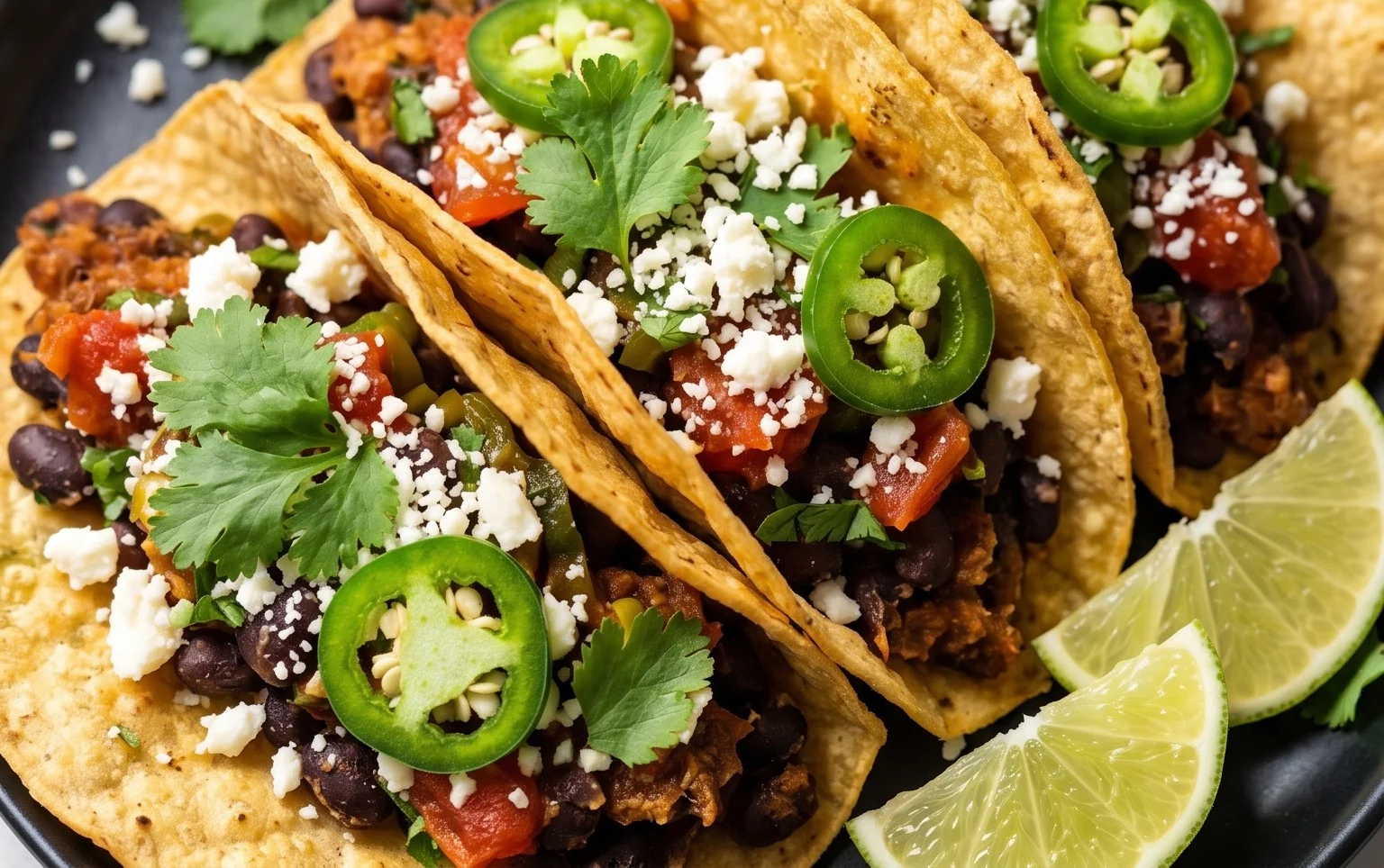 Crispy Sheet Pan Black Bean Tacos (Vegetarian)