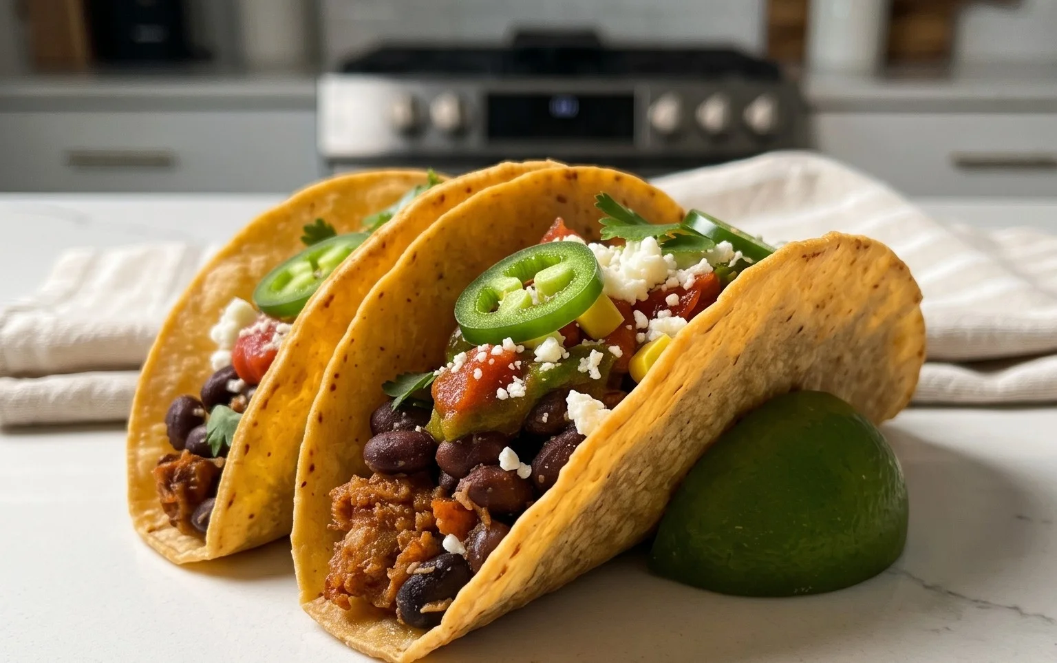 Crispy Sheet Pan Black Bean Tacos (Vegetarian)