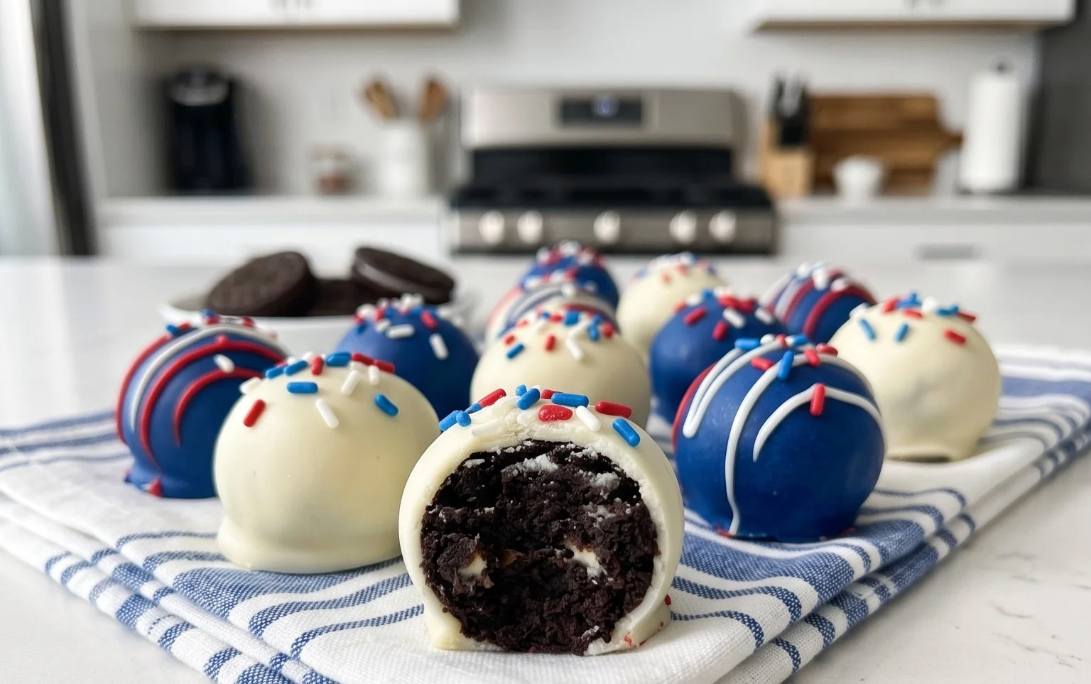 Patriotic Oreo Balls