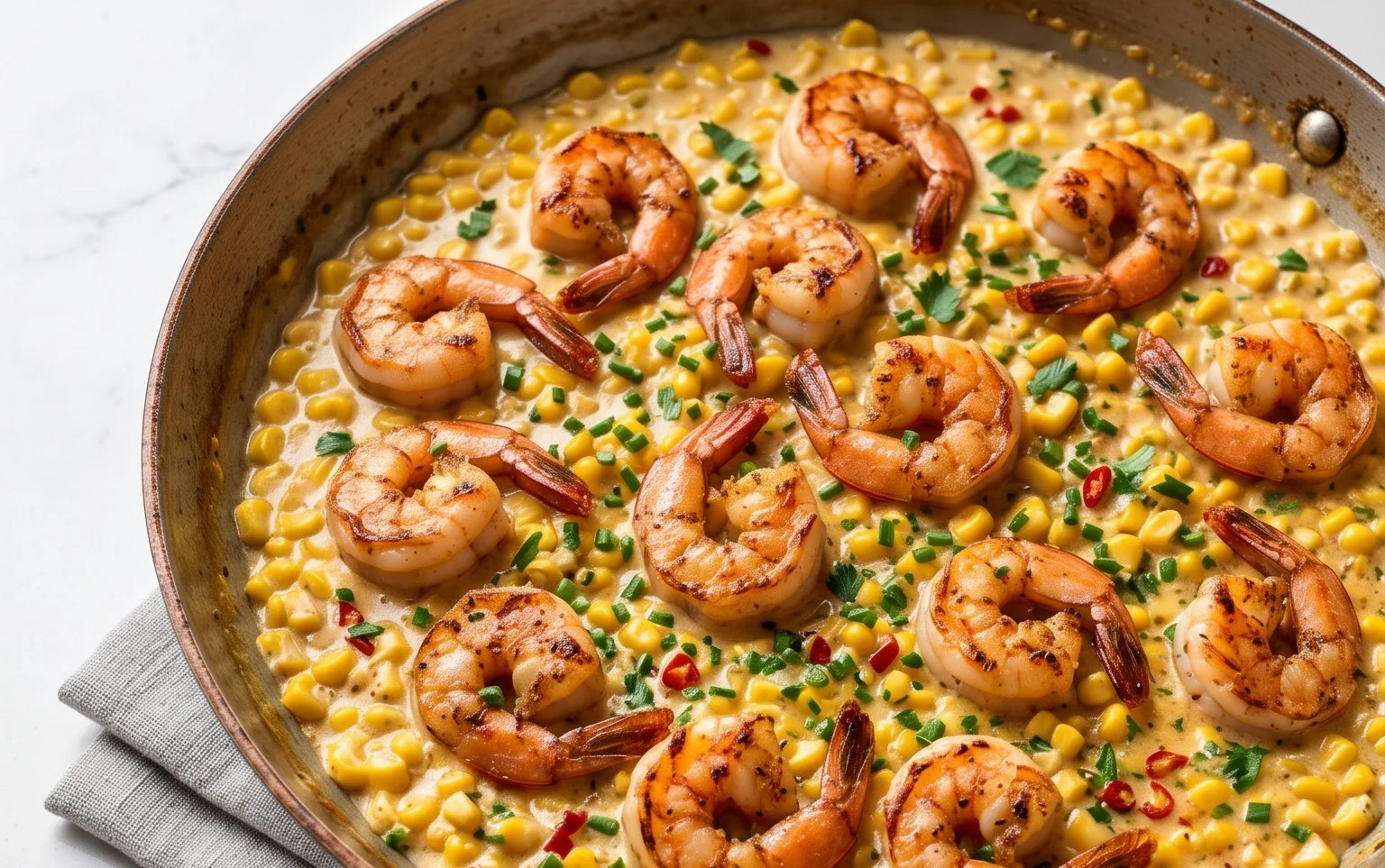 Shrimp and Creamed Corn (30 Minutes, One-Pan)