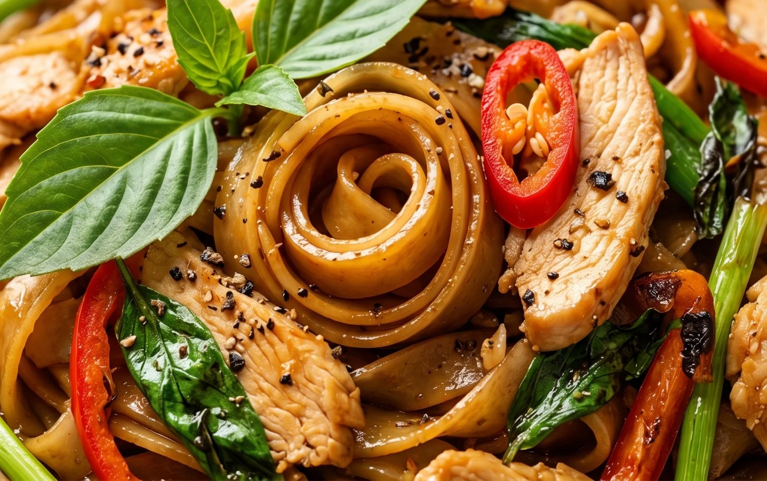Drunken noodles