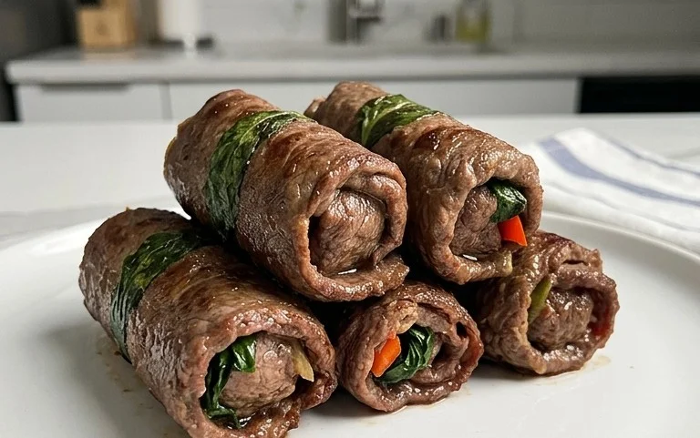 Thai Basil Beef Rolls