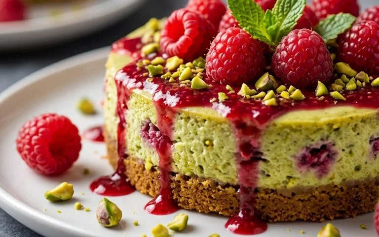 Pistachio Raspberry Cake