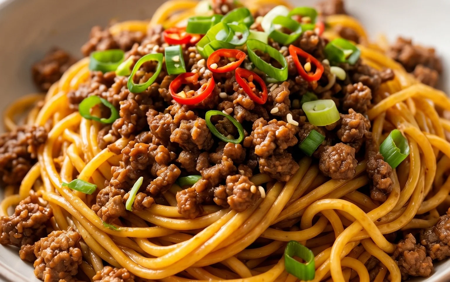 Asian Ground Beef Noodles