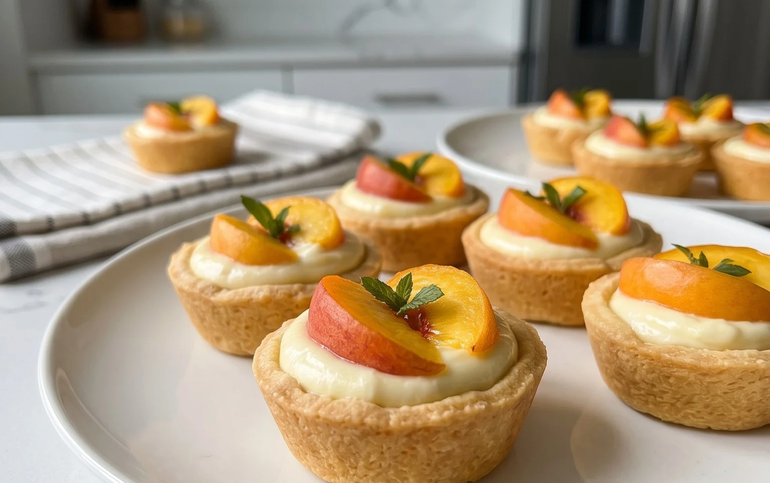 Mini Peach and Cream Cheese Tarts