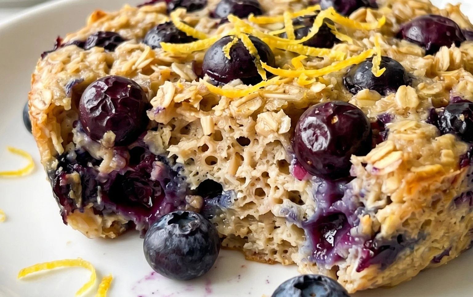 Lemon Blueberry Baked Oats