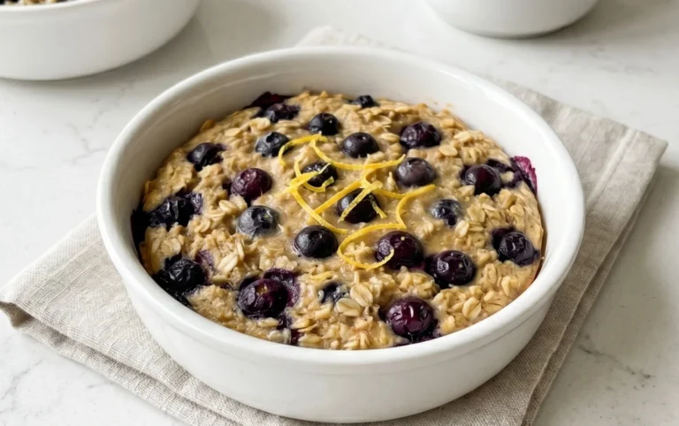 Lemon Blueberry Baked Oats