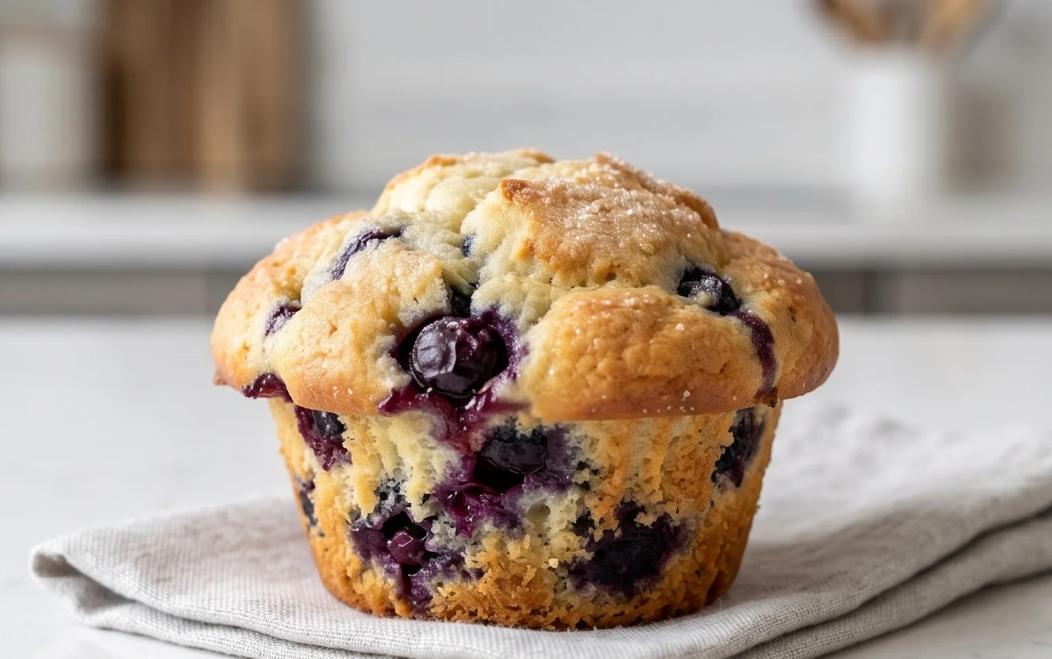 Sour Cream Blueberry Muffins
