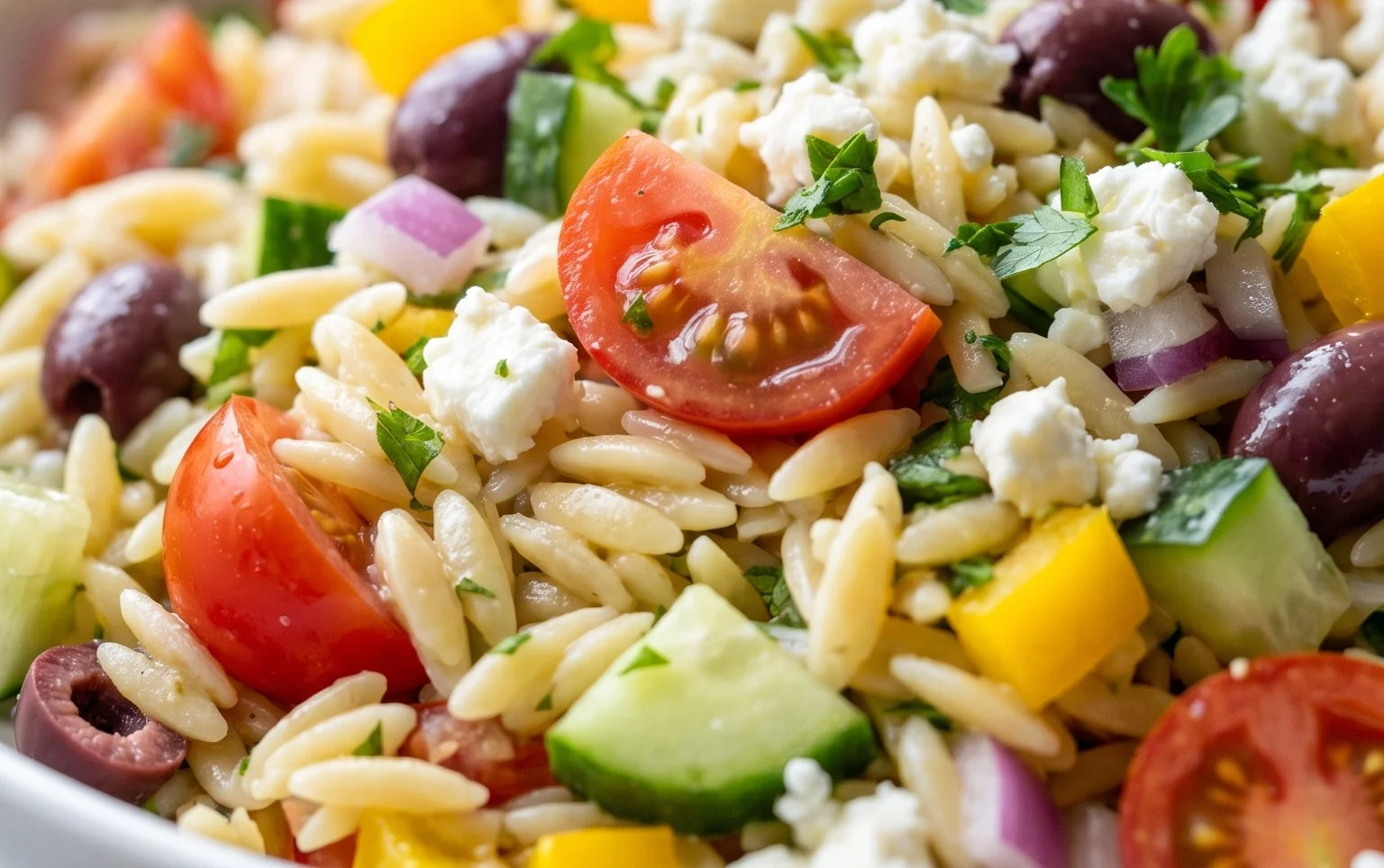 Rainbow Orzo Salad