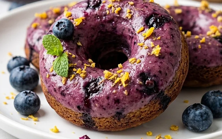 Wild Blueberry Cake Donuts