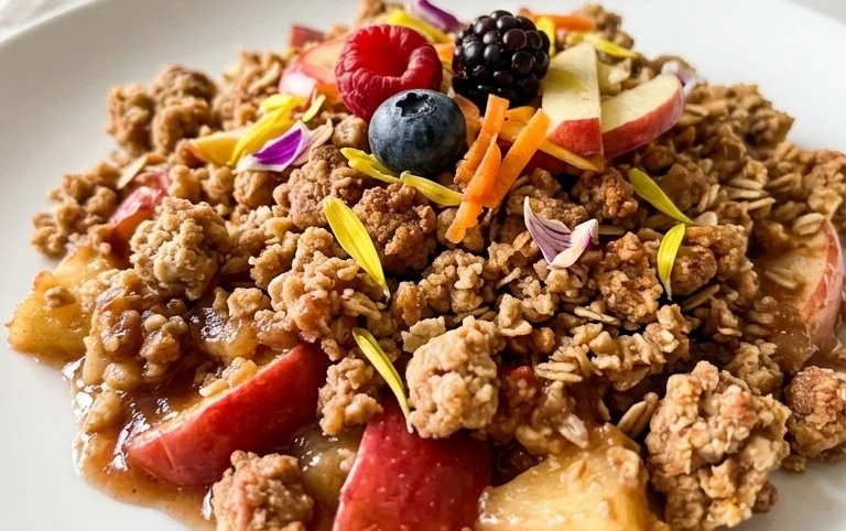 Healthy Breakfast Apple Crum extractble