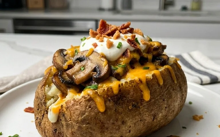 The Ultimate Stuffed Baked Potatoes with Mushrooms