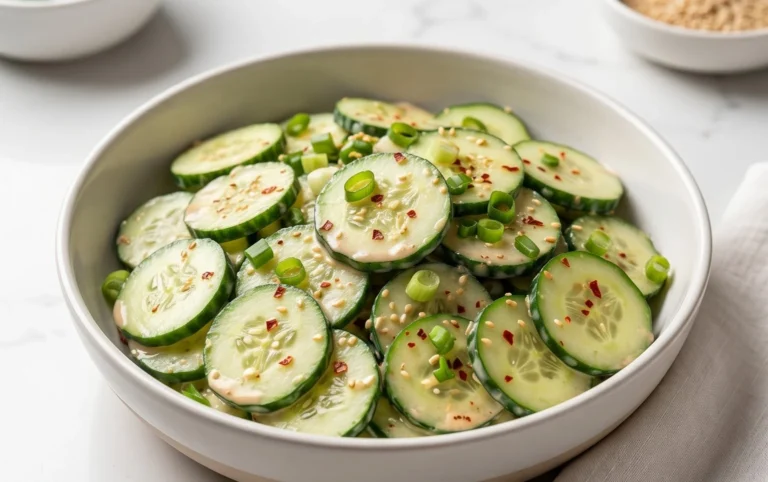 Creamy Asian Cucumber Salad Bowl