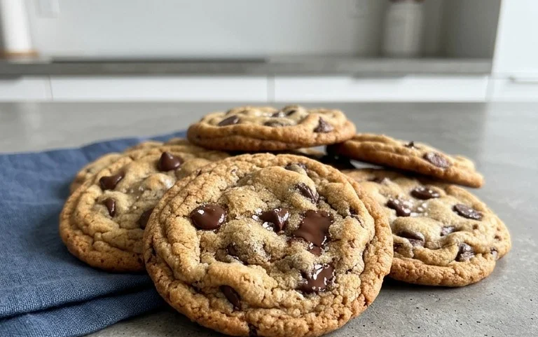 Crispy and Chewy Chocolate Chip Cookies